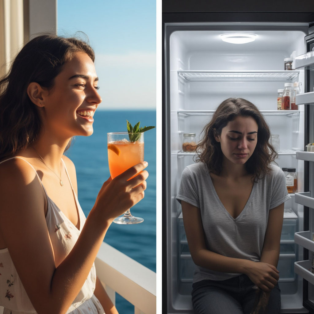 Для всех - идеальня жизнь, а по факту пустой холодильник.