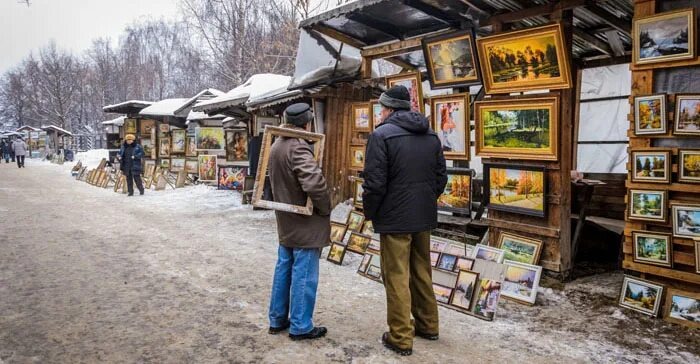 Мастера на Вернисаже в Измайлово.