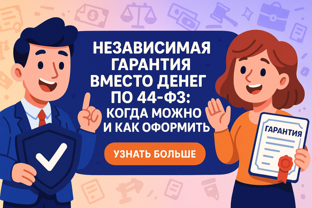    Независимая гарантия вместо денег по 44-ФЗ: когда можно и как оформить
