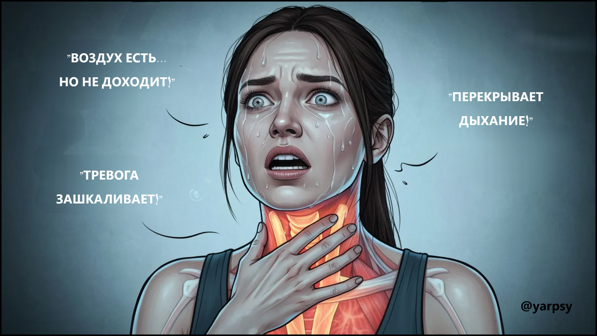 Ощущение, что не можешь сделать вдох “до конца”, - один из самых частых симптомов тревожных расстройств.