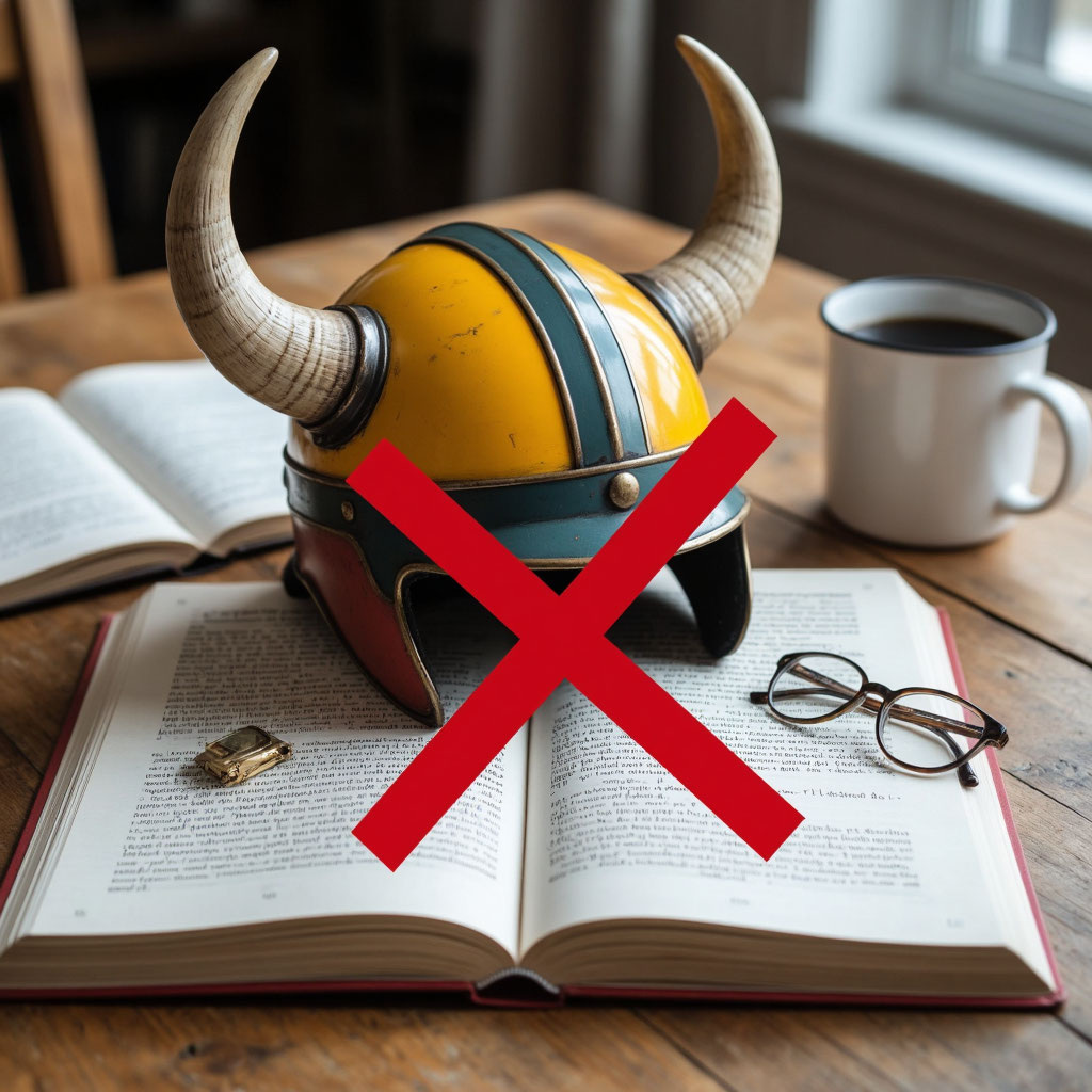 Ярко раскрашенный рогатый шлем для туристов