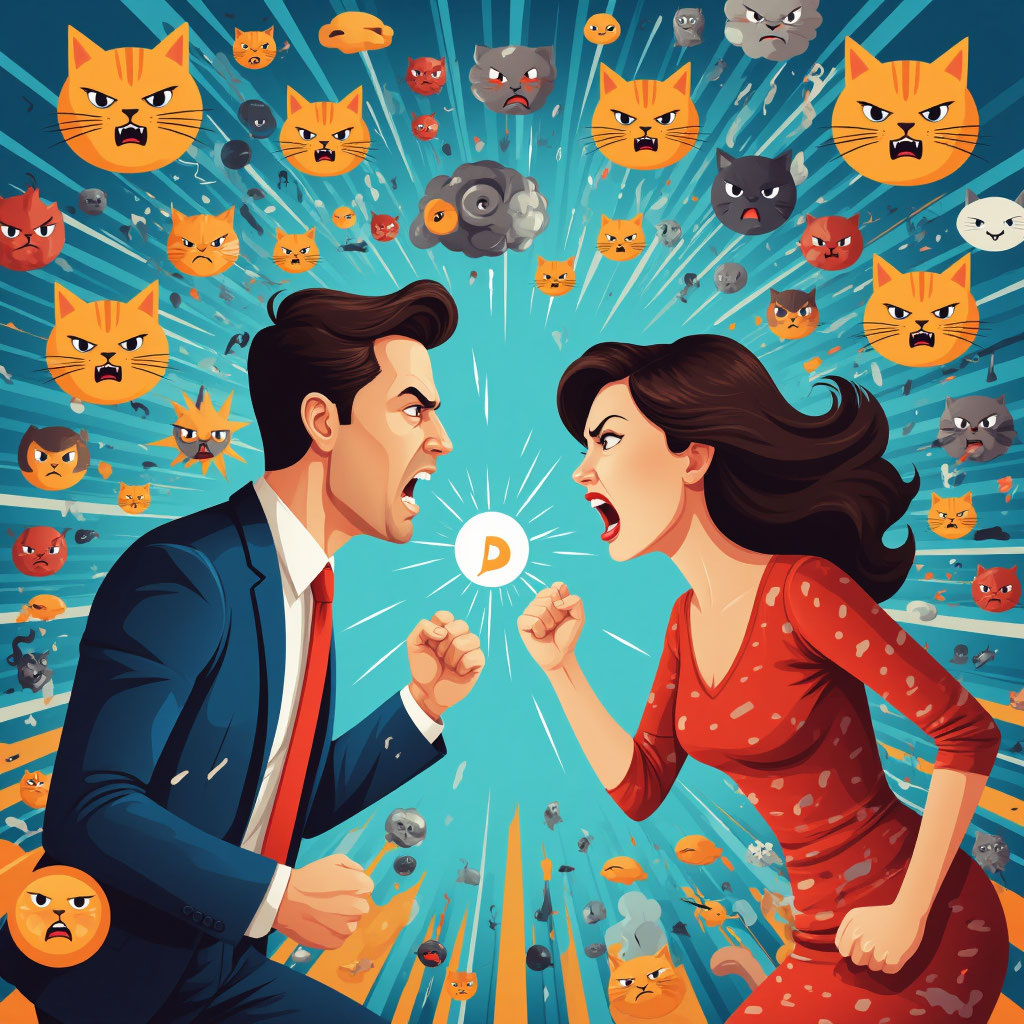 Мужчина и женщина в ярости кричат друг на друга