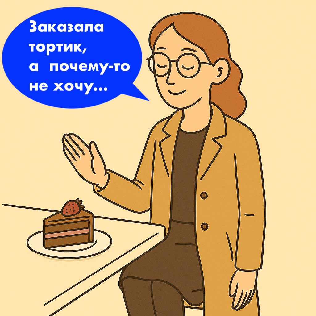 "Заказала тортик, а поняла что не хочу сладкого..."