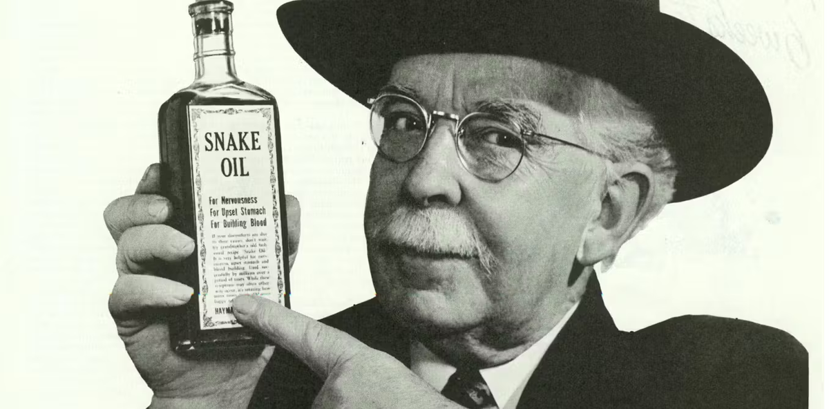 А вы уже купили немножечко змеиного масла?...