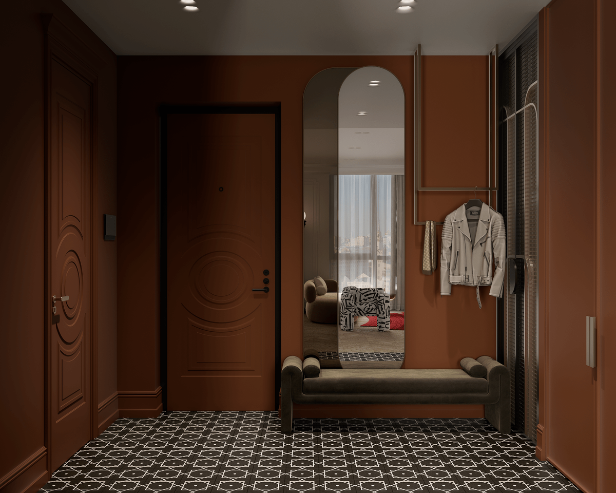 Как организовать системы хранения в маленьком коридоре: шкаф до потолка, банкетка, рейки и подсветка без потери пространства.