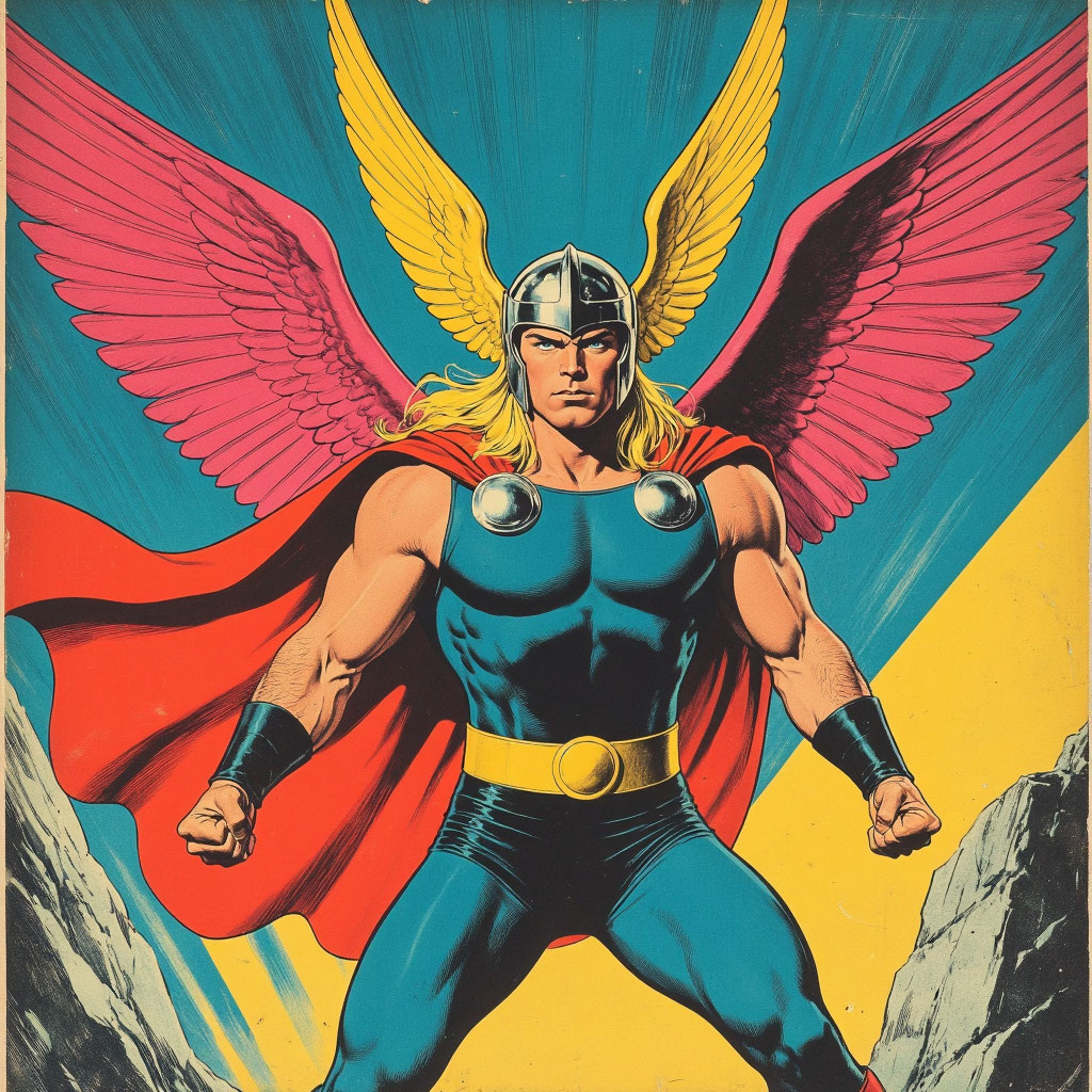 Винтажная обложка комикса 1960-х годов про Тора.