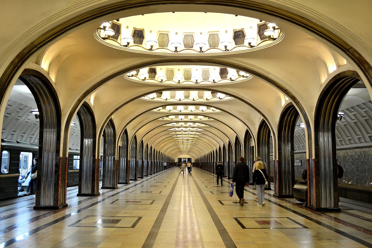 Любимая станция автора - "Маяковская". Фото автора канала