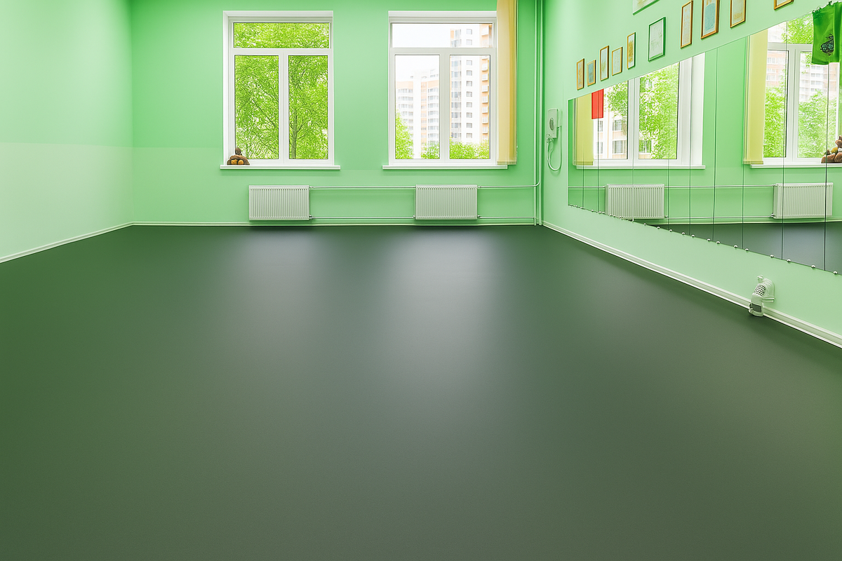 Очередной наш объект | Балетный зал Бутово | Сценический линолеум