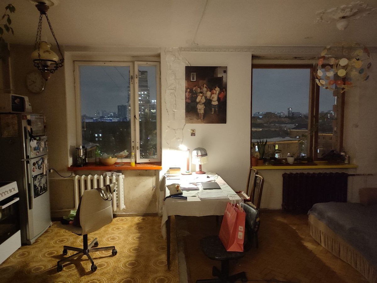 Репродукция картины «Устный счёт» дома у О. В. Эту картину ей давным-давно подарили ученики.