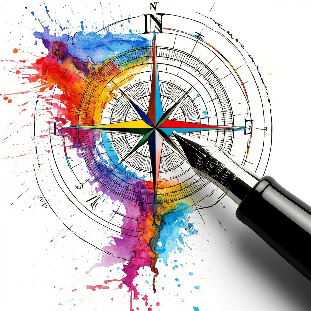 Иллюстрация автора: компас полуострова Крым