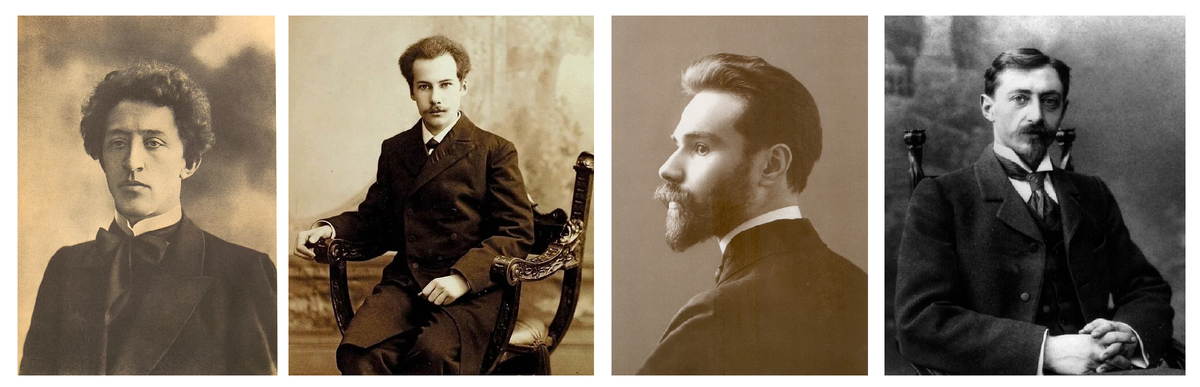 Четыре лика одной эпохи: Александр Блок, Андрей Белый, Валерий Брюсов и Иван Бунин. Их судьбы, творчество и личные драмы определили лицо русской культуры на рубеже XIX-XX веков.