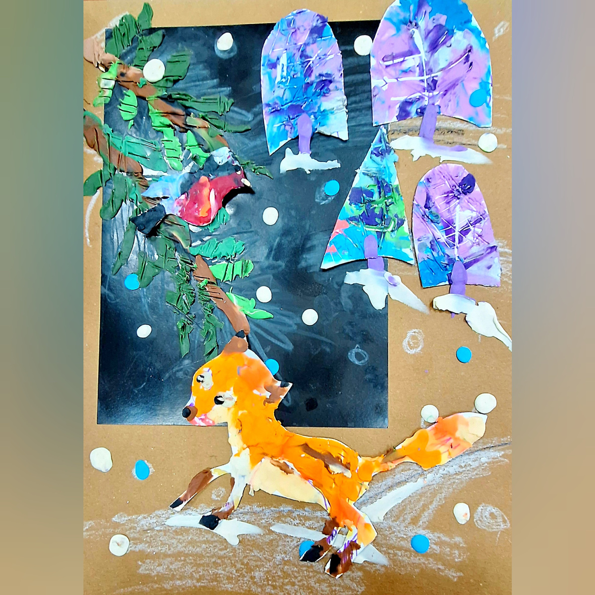  Вертикальный формат.              Подробная техкарта. Лепим по фону восковым пластилином.  