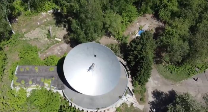 Фото: Телевизионная станция спутниковой связи «Орбита», кадр теленовостей.