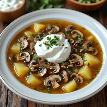 фото супа из замороженных грибов