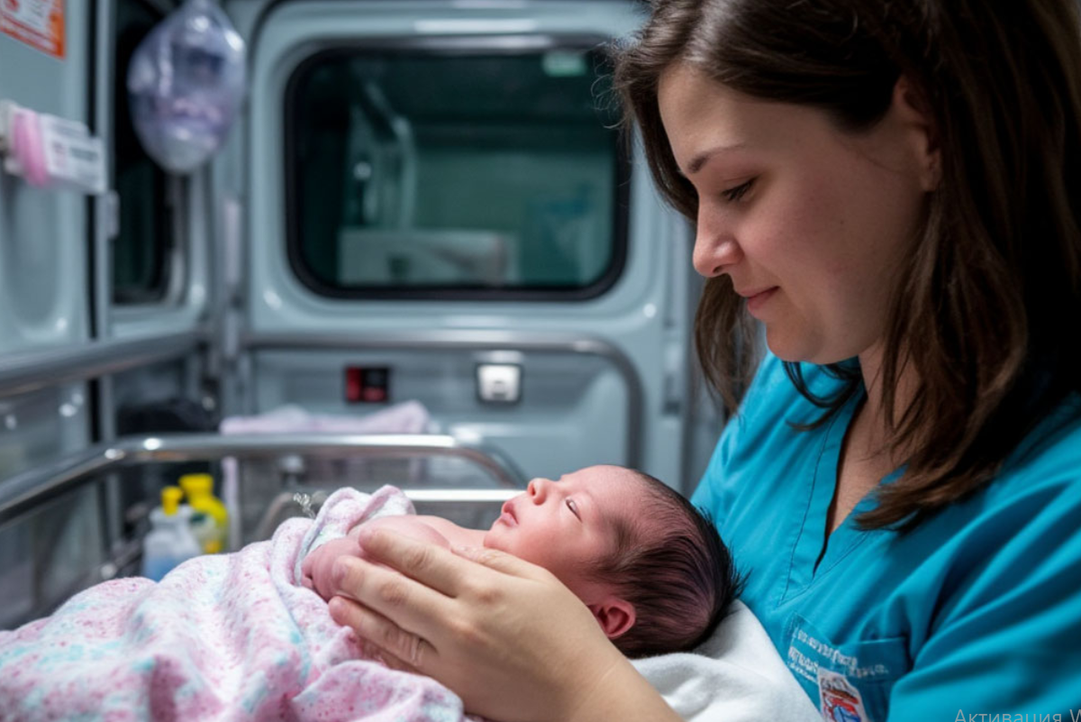 — Малыш! Девчонка! — сказала врач, и ее голос дрогнул от усталости и торжества. — Родилась прямо в пути. Здоровая.