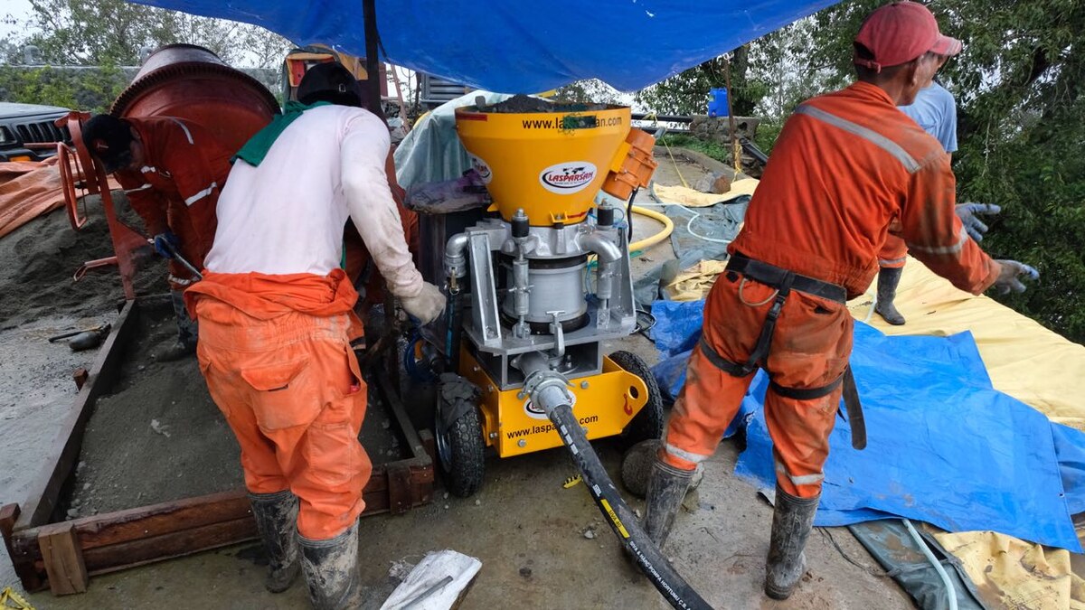 Торкрет установка сухой метод. ЛПС 100 