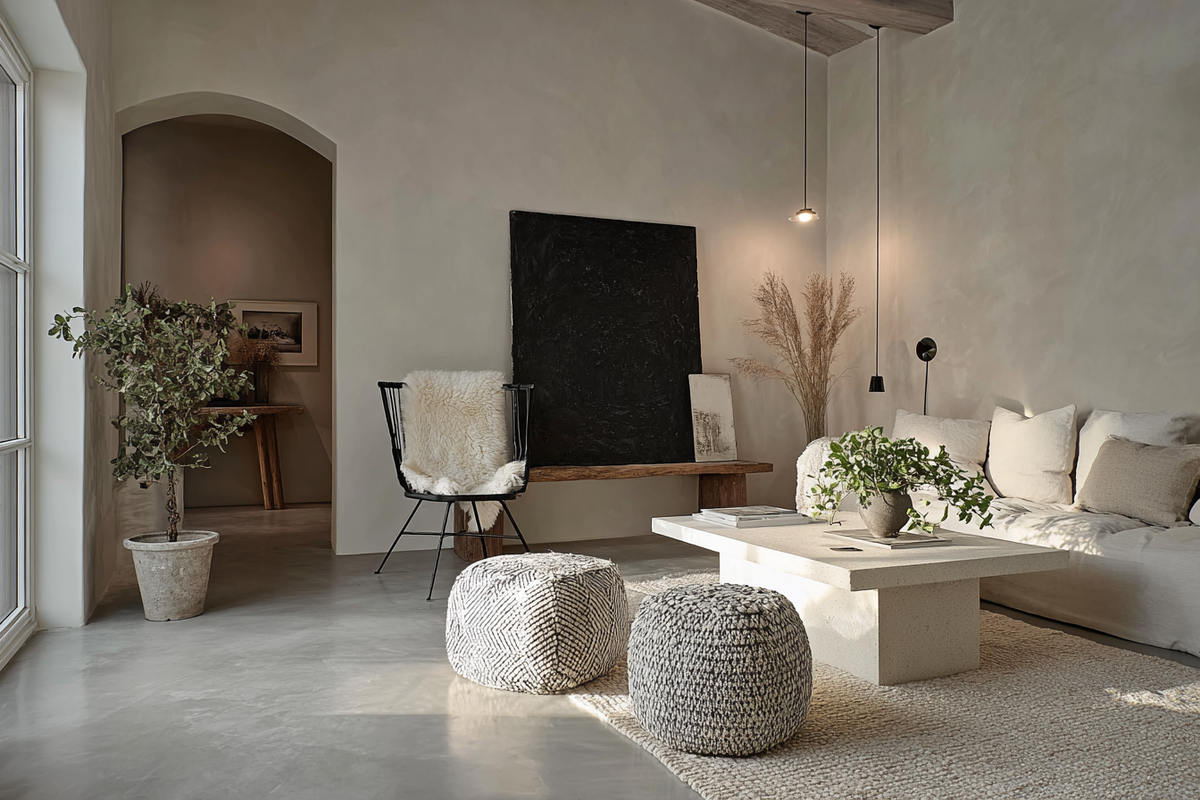 Декоративная штукатурка в интерьере