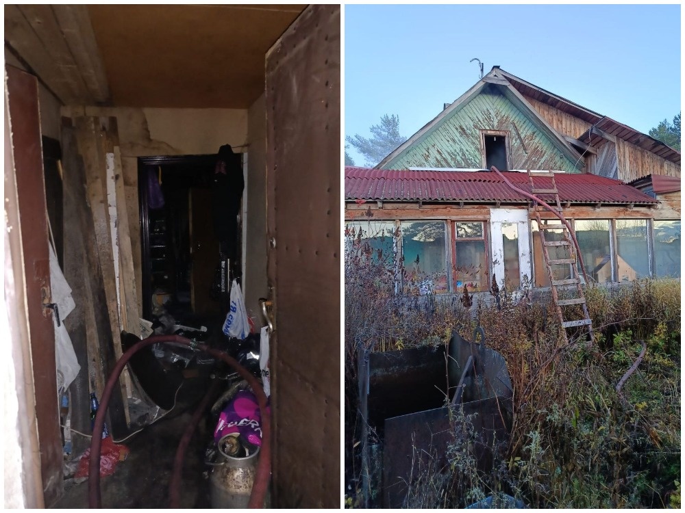    Частный дом горел в карельском поселке Пиндуши