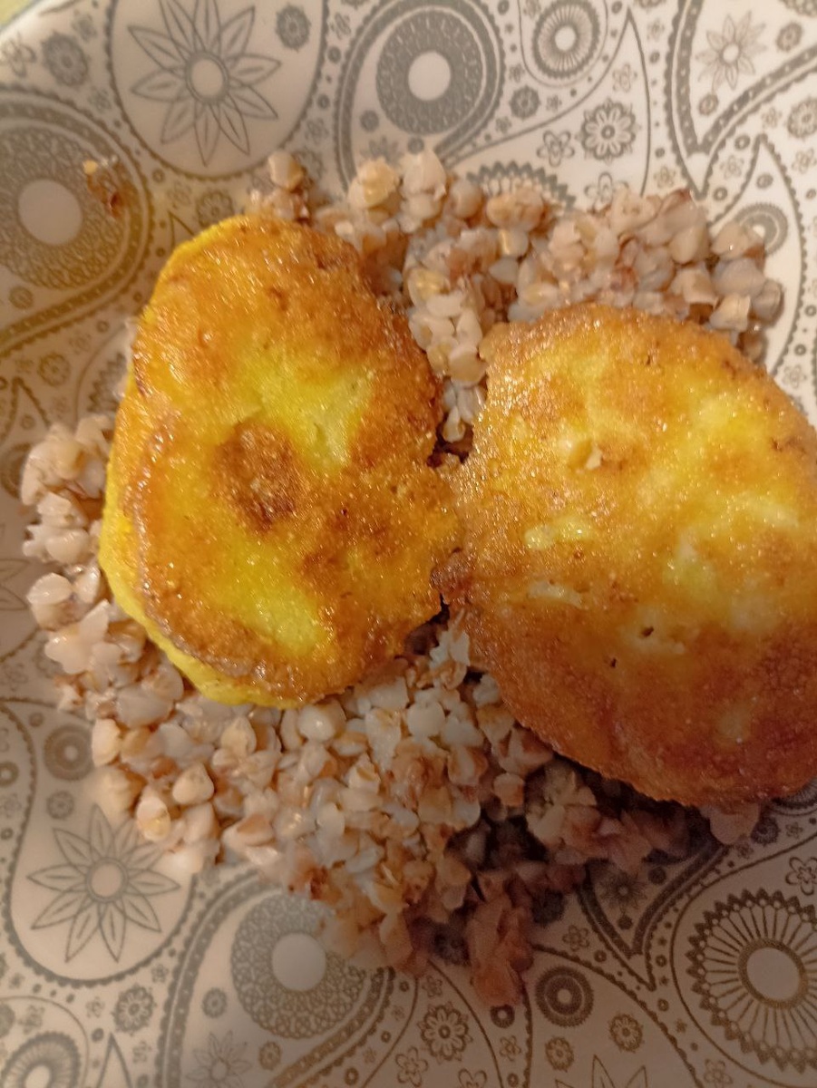 биточки из замороженой цветной капусты, все фото автора