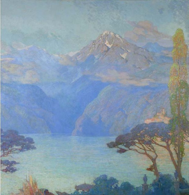 Озеро Валензее, Швейцария. 1917. Художник Джон Фрост.