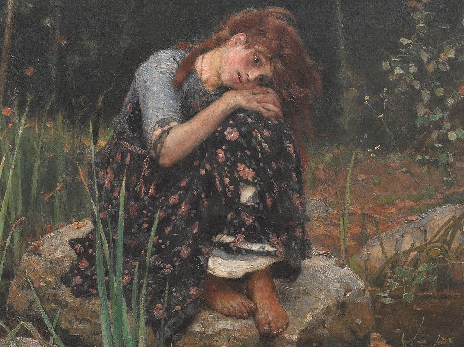 Фрагмент картины В. Васнецова «Аленушка» (1881). 