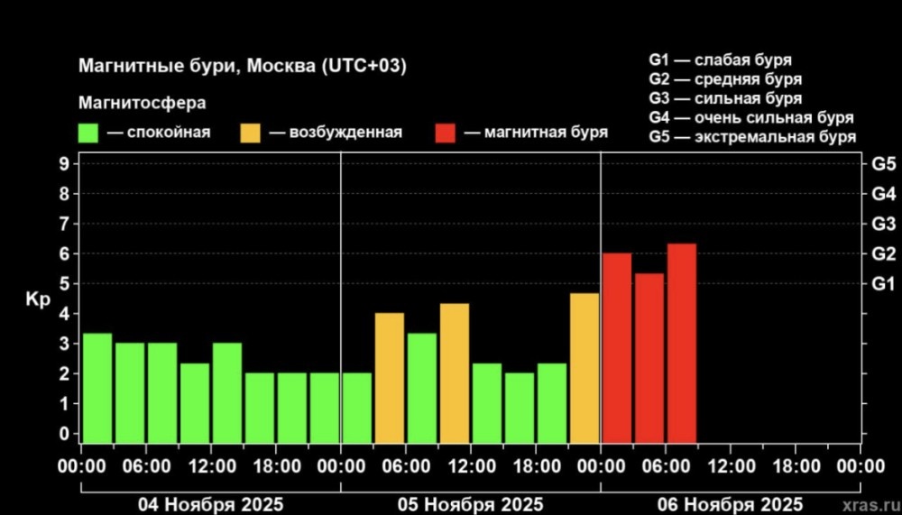    Магнитные бури планетарного масштаба зарегистрированы на Земле
