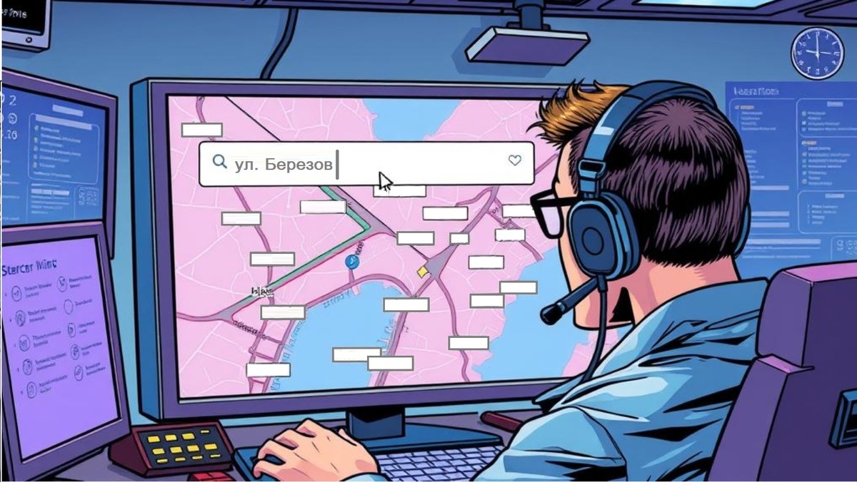 Так ИИ видит работу оператора по отображению клиентской базы на карте