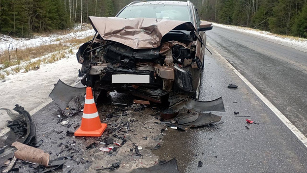    В Белохолуницком районе столкнулись «Тойота» и «Лада»