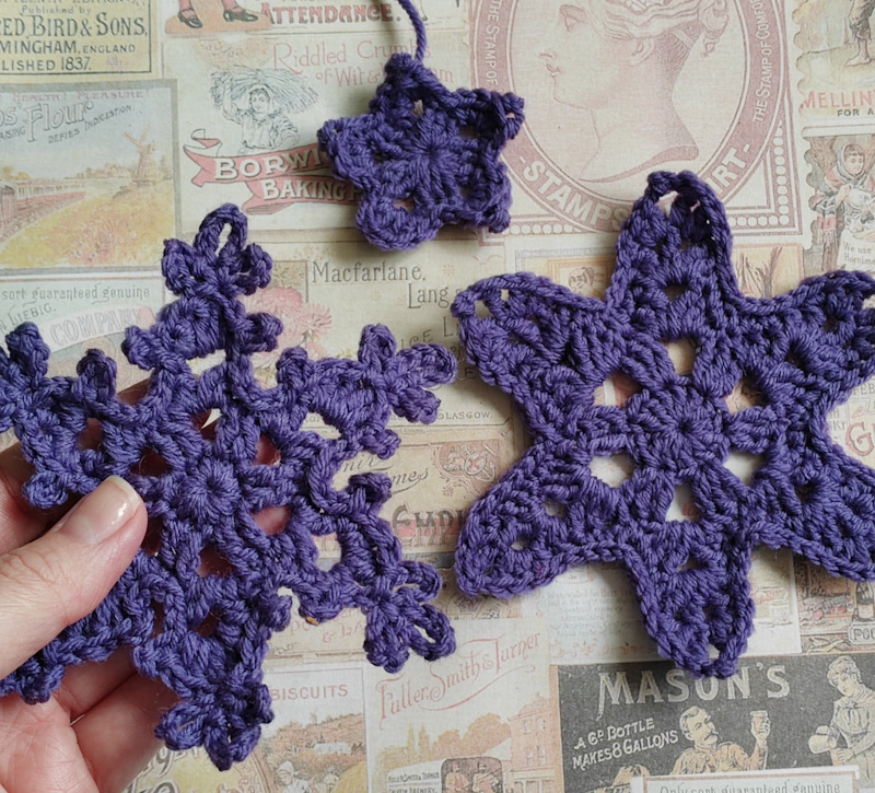 Фото автора. Снежинки, которые у меня получились. 