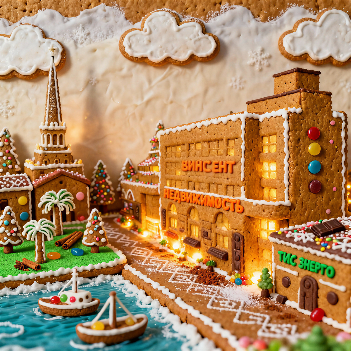 Морской порт Сочи и офис компании "Винсент Недвижимость"