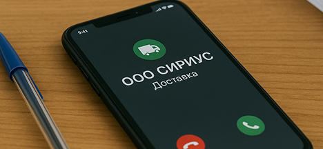 Пример обязательной маркировки звонков: этикетки номера телефона