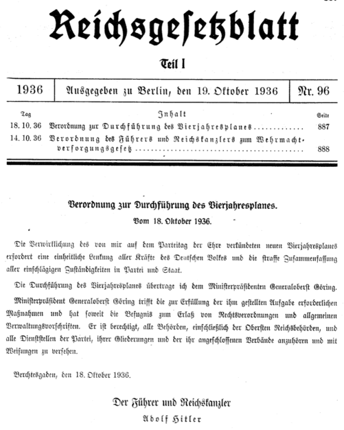 Закон о реализации «Четырехлетнего плана»