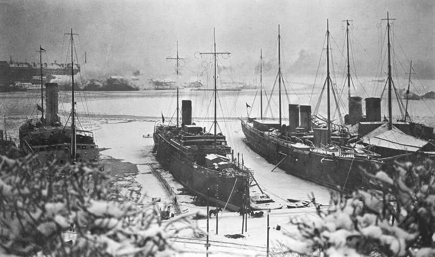 Корабли Российского императорского флота, Гельсингфорс январь 1917 года. фото из ria.ru
