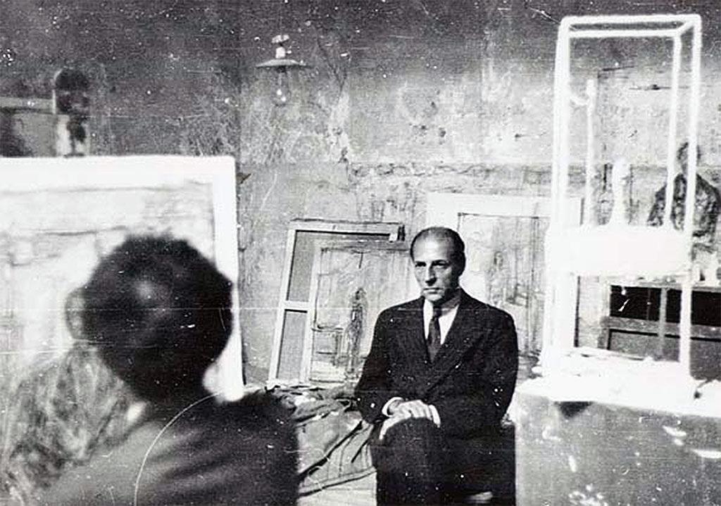 Пьер Матисс позирует Альберто Джакометти