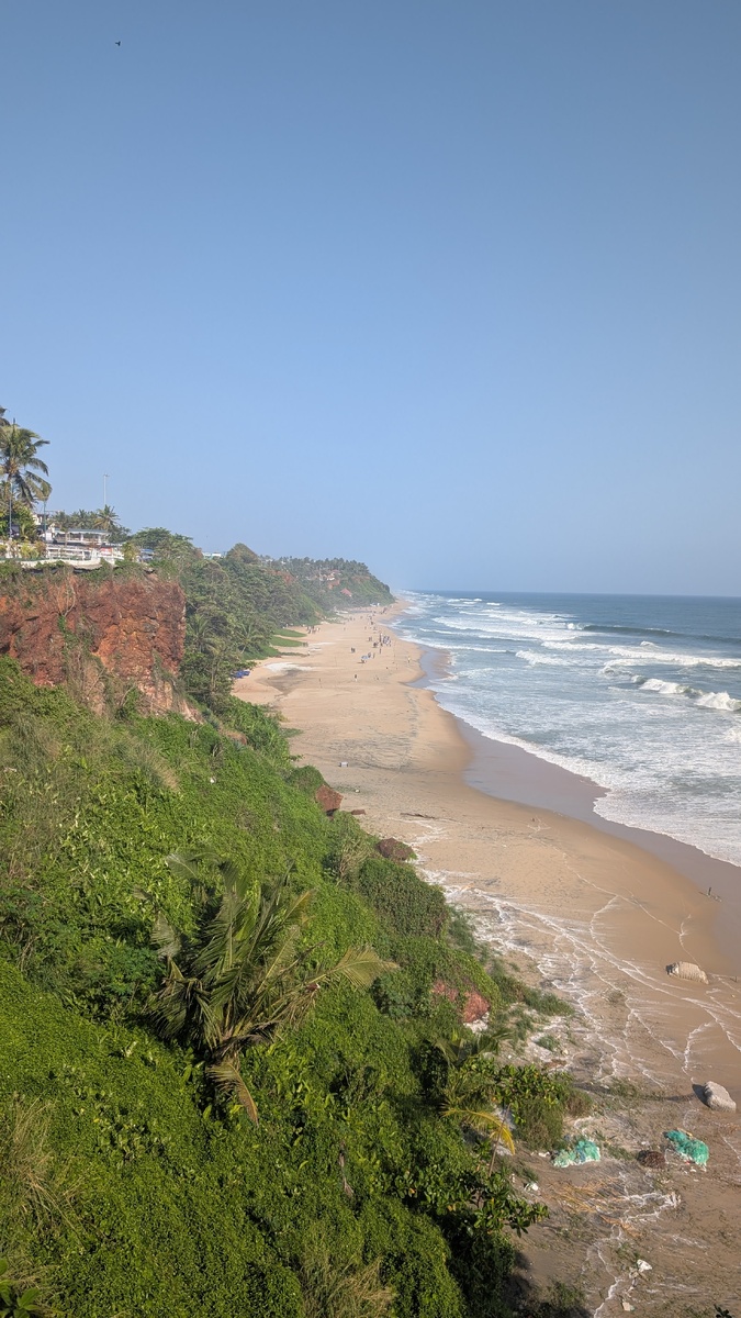 Варкала. North cliff. вид со скалы.