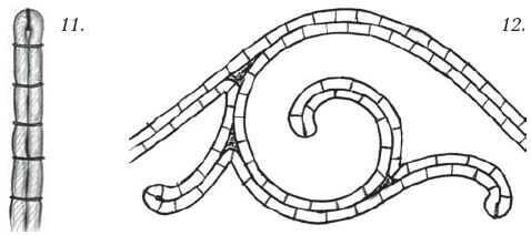 пришитая Бель-веревочка, схема из интернета.