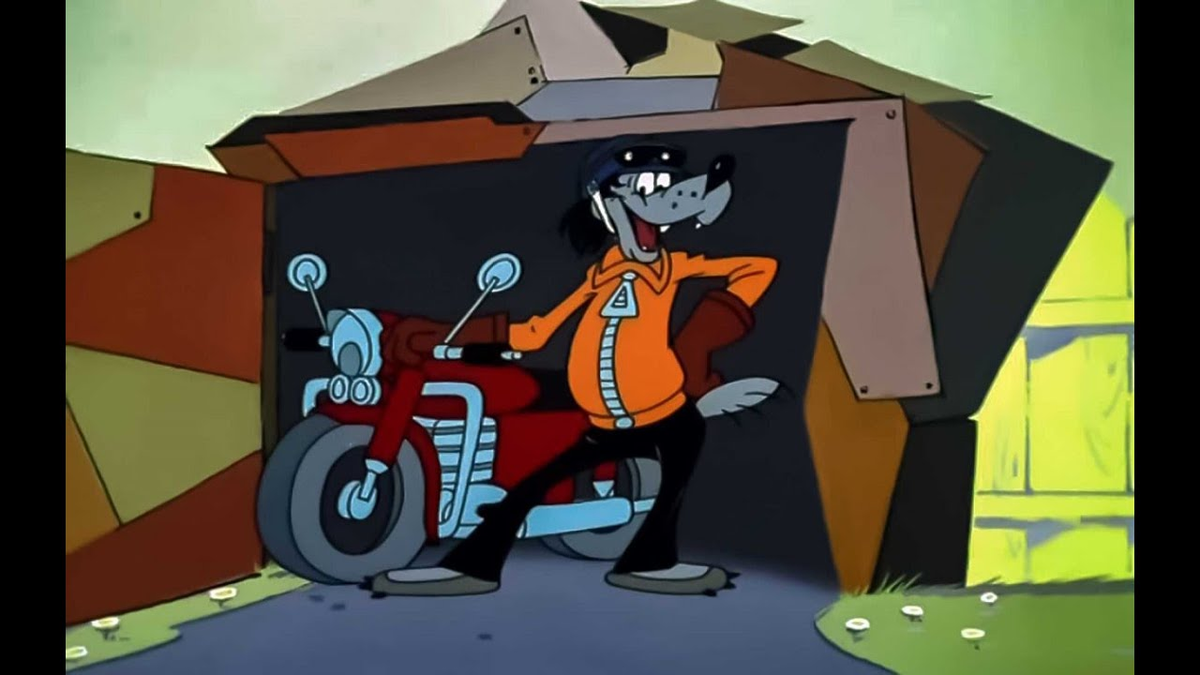 Кадр из м/ф "Ну погоди", 3 выпуск. Реж. В.Котеночкин, 1971 г. 