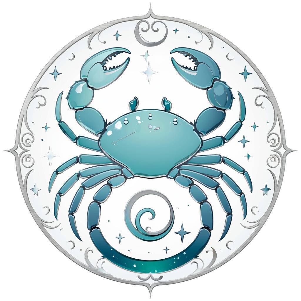 Знак Зодиака Рак. Иллюстрация сгенерирована нейросетью
