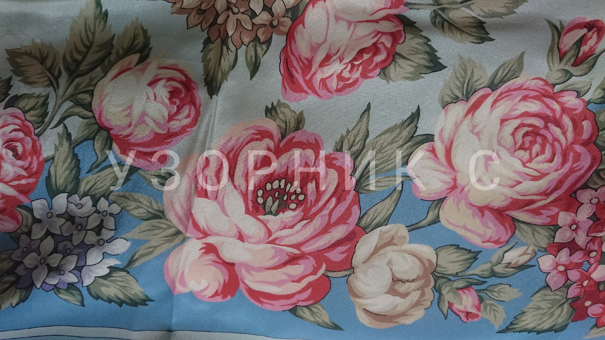 Платок Чайные розы, фото автора