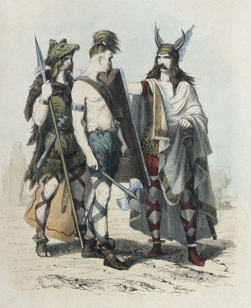 Вождь и воины франков.