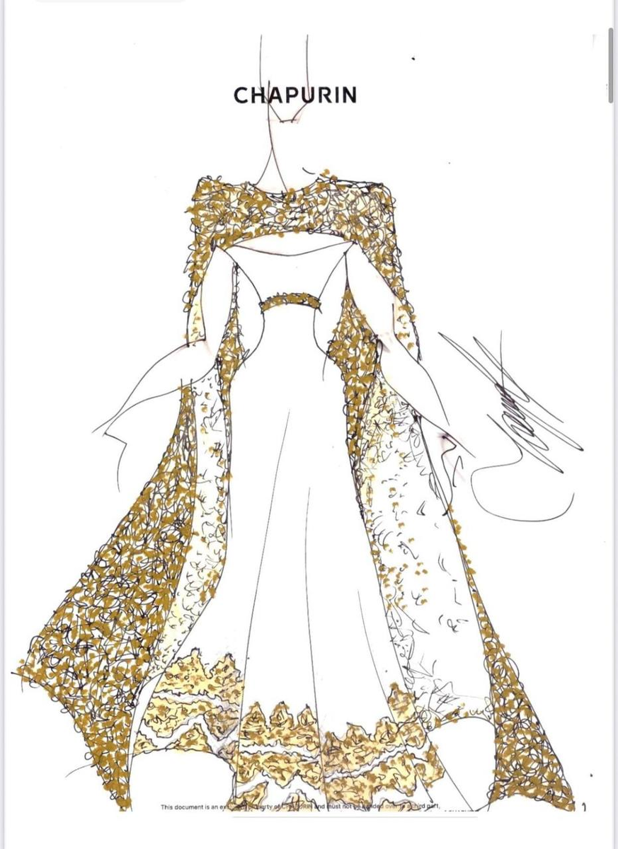 Эскиз наряда, сделанного Игорем Чапуриным