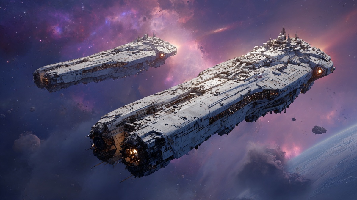 Несколько тысяч лет назад. Корабли "Виктория" и "Мария" на орбите Ангеи