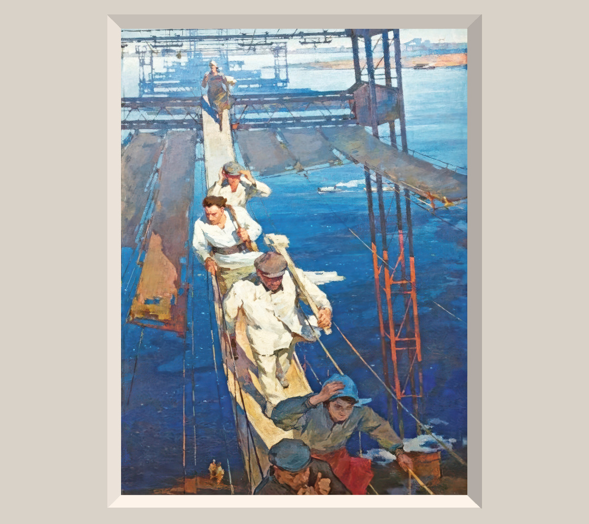 Боско Ю.И. «Будни Сталинградской ГЭС», 1959–1960 гг. Источник: https://rusmuseumvrm.ru/