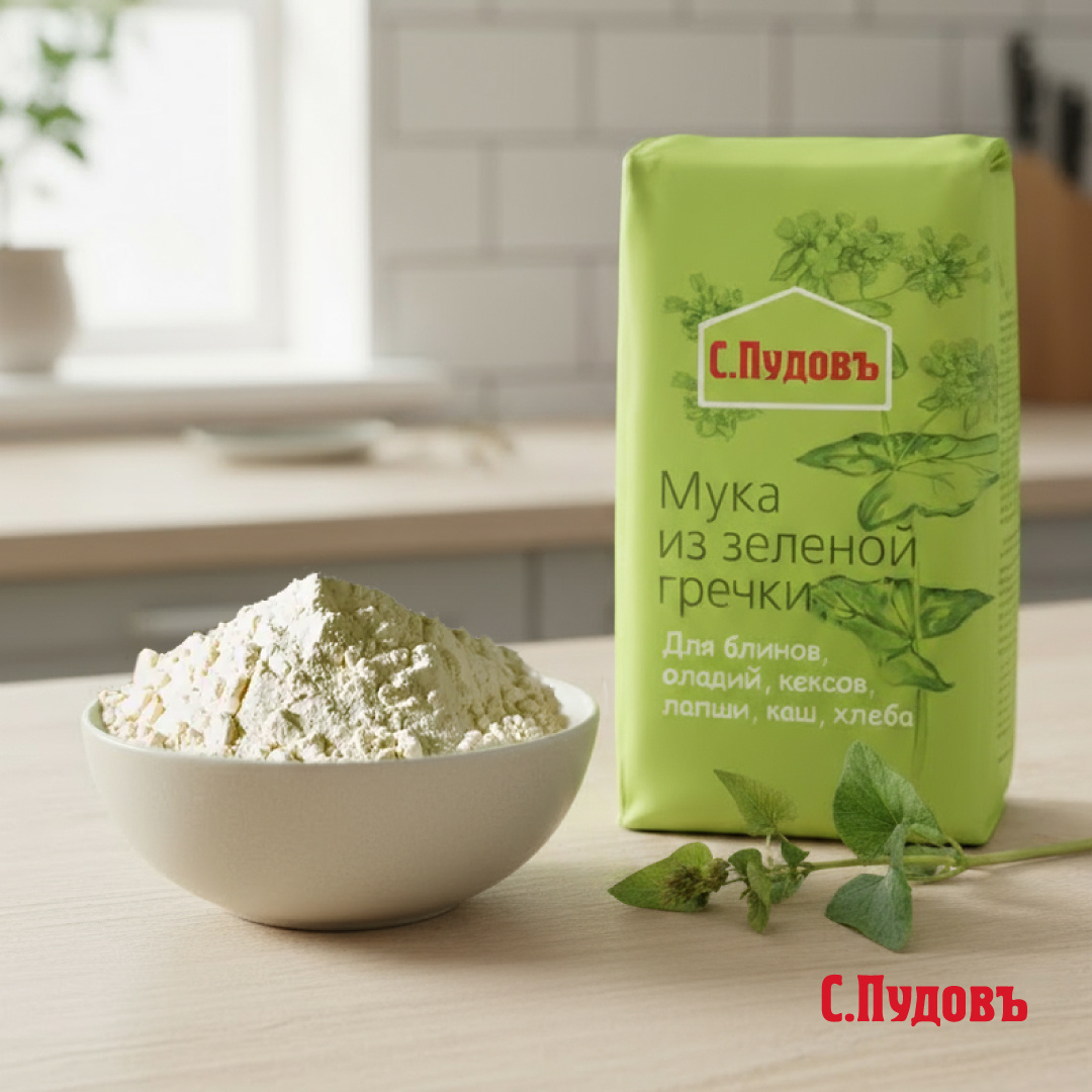Мука из зелёной гречки «С.Пудовъ»: ценный продукт для здорового рациона