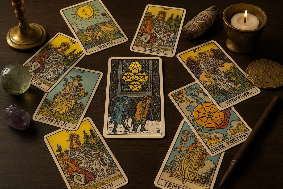 Сочетания 5 Пентаклей с другими старшими и младшими арканами