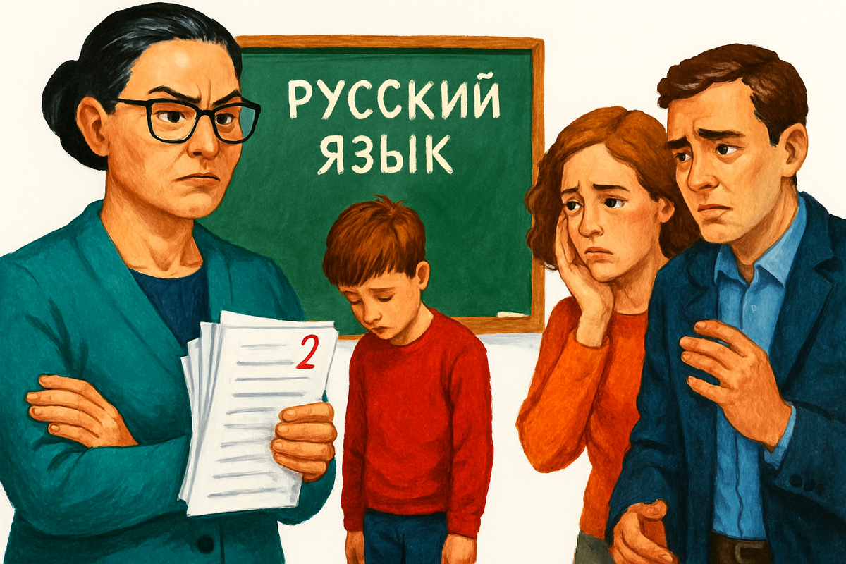 Слабый ученик, нулевая мотивация, двойка за диктант. Учитель отказывает... в пересдаче. Мама идет к директору. Чем закончится?
