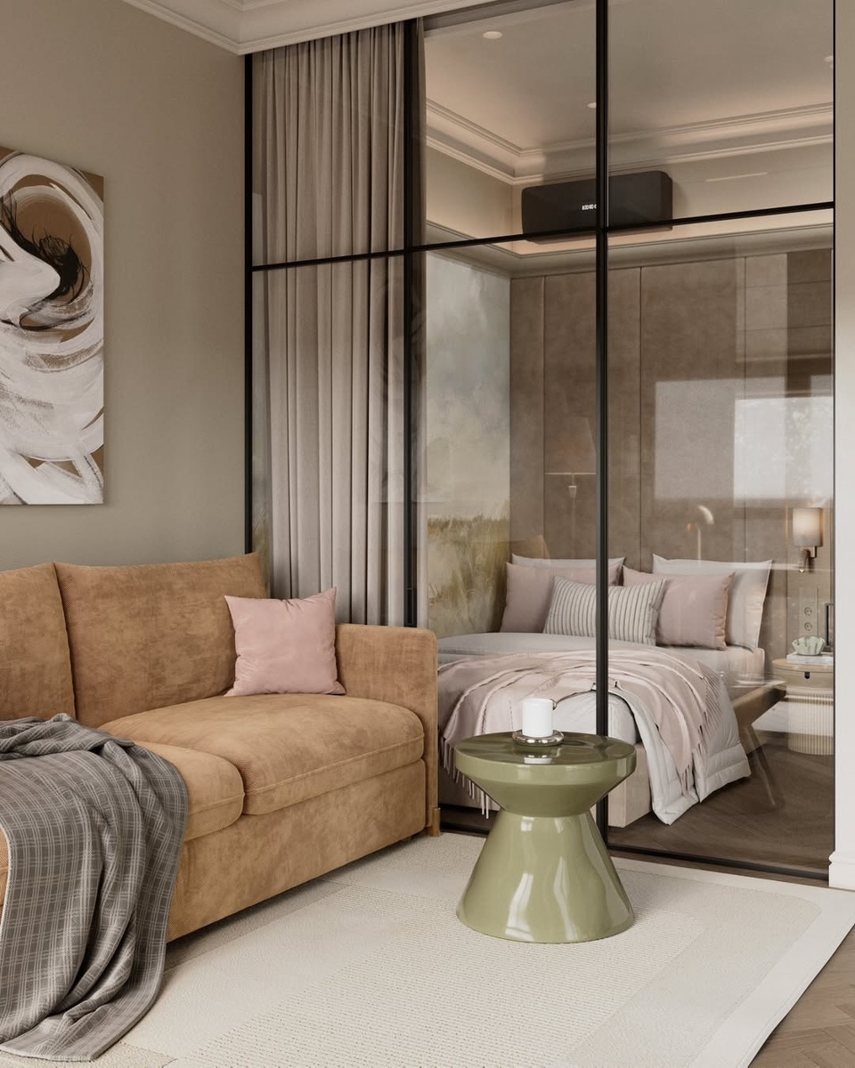 Вид со стороны гостиной зоны