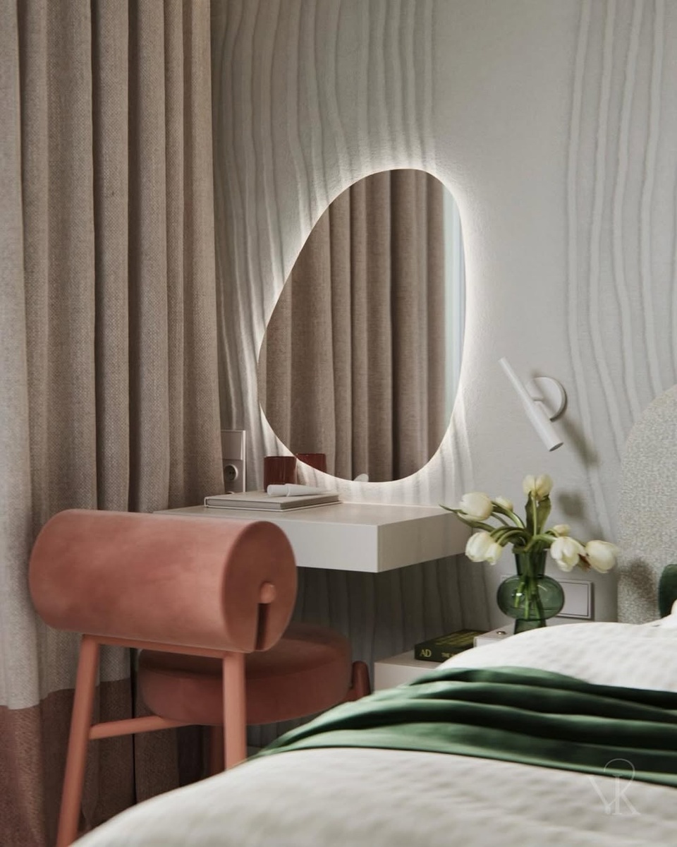 Яркие акценты в интерьере спальни