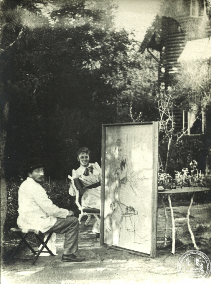 Фотография В.А. Серова и О.Ф. Мамонтовой-Томара. 1892 г. РГАЛИ. Ф. 799. Оп. 1.