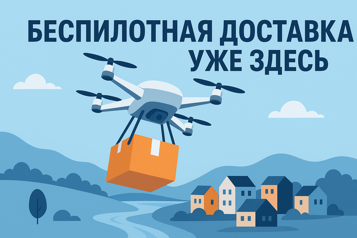 Беспилотная доставка уже в России: как дроны делают логистику быстрее, дешевле и доступнее